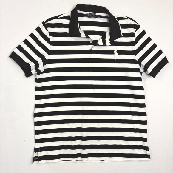 Polo Golf Ralph Lauren Other - Polo Golf Ralph Lauren Performance Striped Shirt Men XL Pro Fit Black White Pima